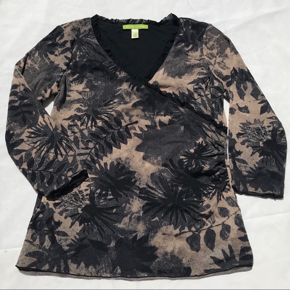 New listing!! Sigrid Olsen Faux Wrap Blouse
